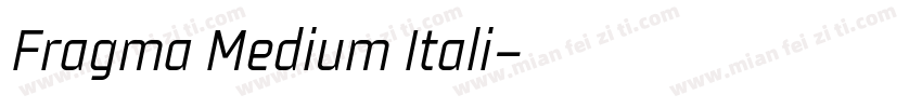 Fragma Medium Itali字体转换